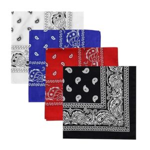 Unisex Soft Breathable Cotton Paisley Printed Cowboy Bandanas, Headband, Scarf